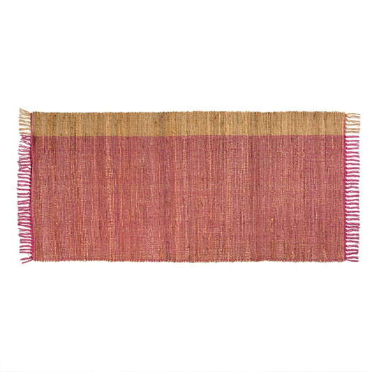 Striped Pink Jute Rug