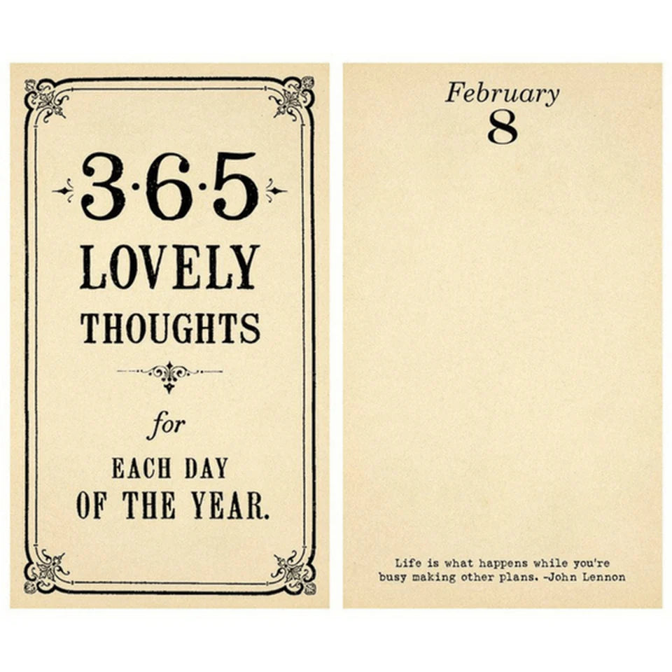365 Lovely Thoughts Notepad Book