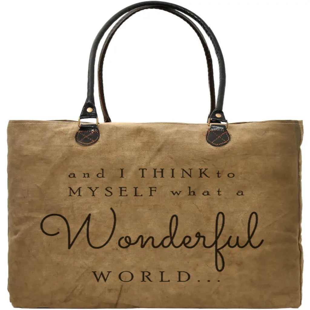 Wonderful World Recycled Tent Tote