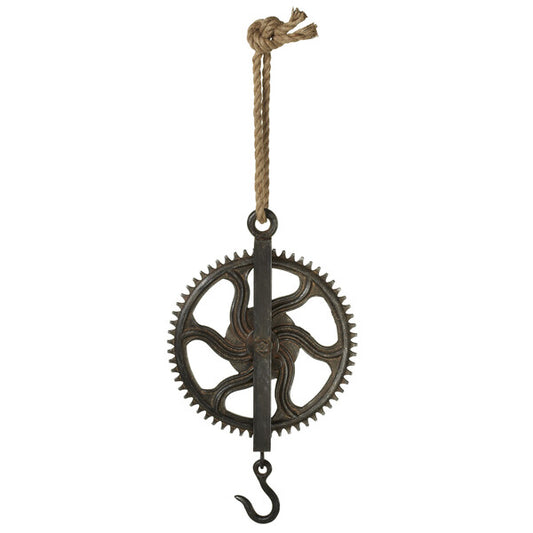Large Distressed Pulley
