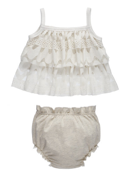 White Ruffled Baby Outfit