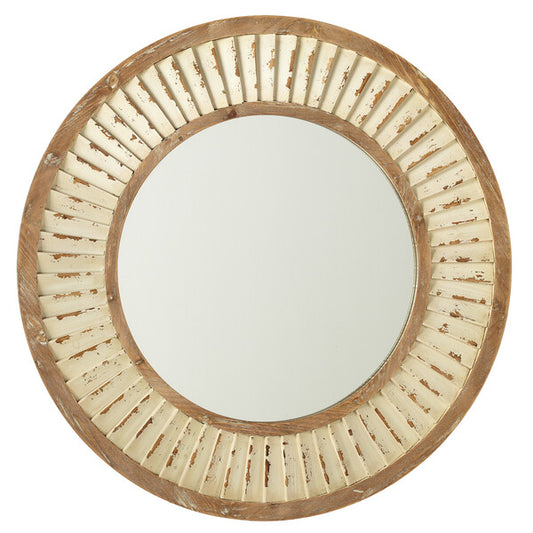 Round Cream Mirror