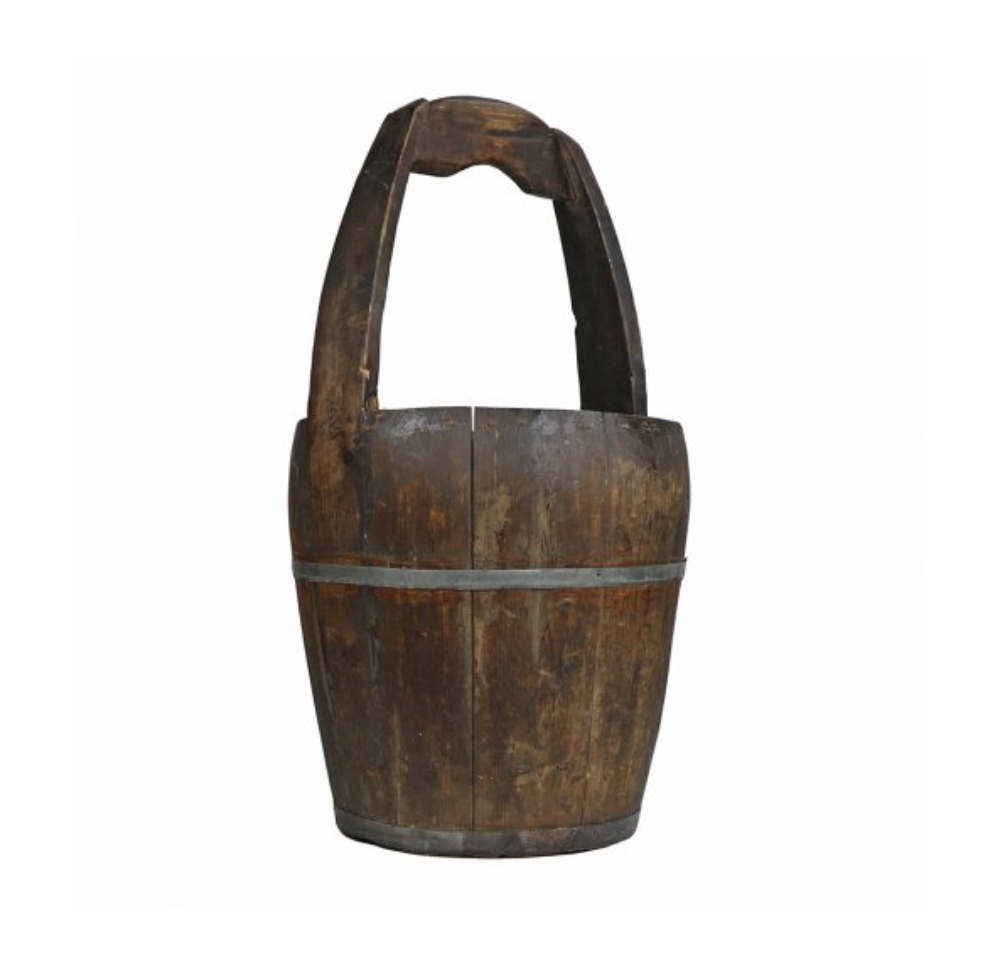 Wood Handled Well Bucket