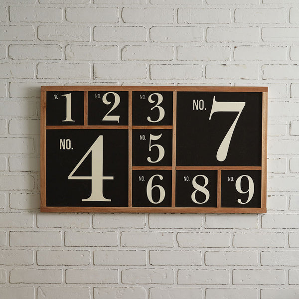 Numeral Wall Sign