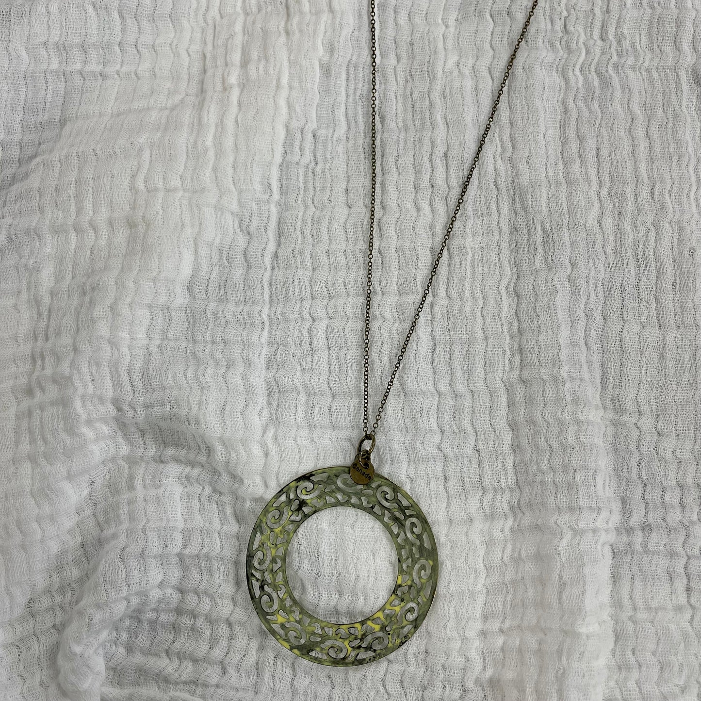 Yellow Circle Necklace