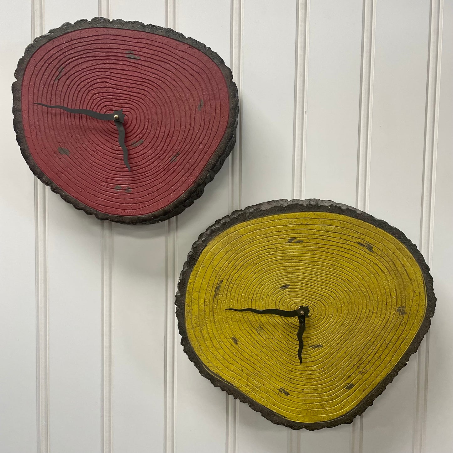 Colorful Log Clocks