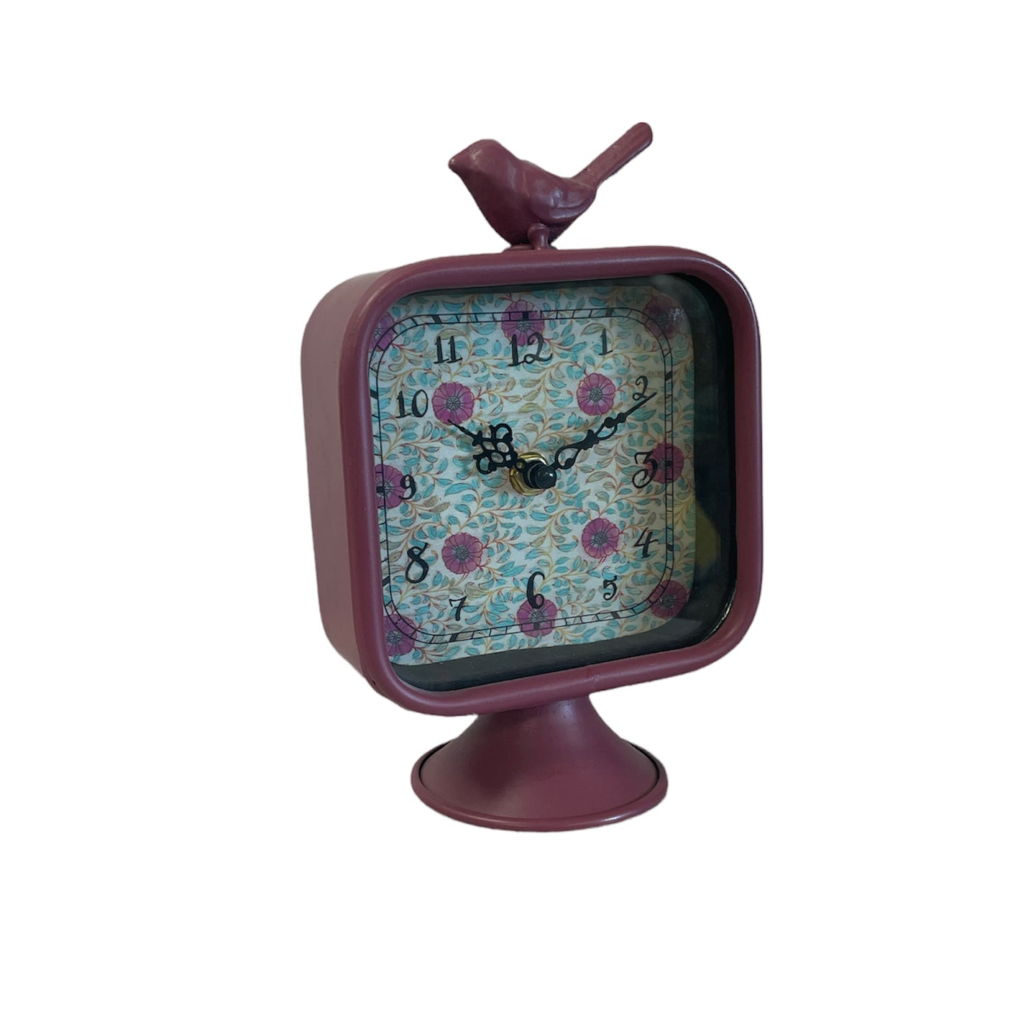 Pink Bird Table Clock