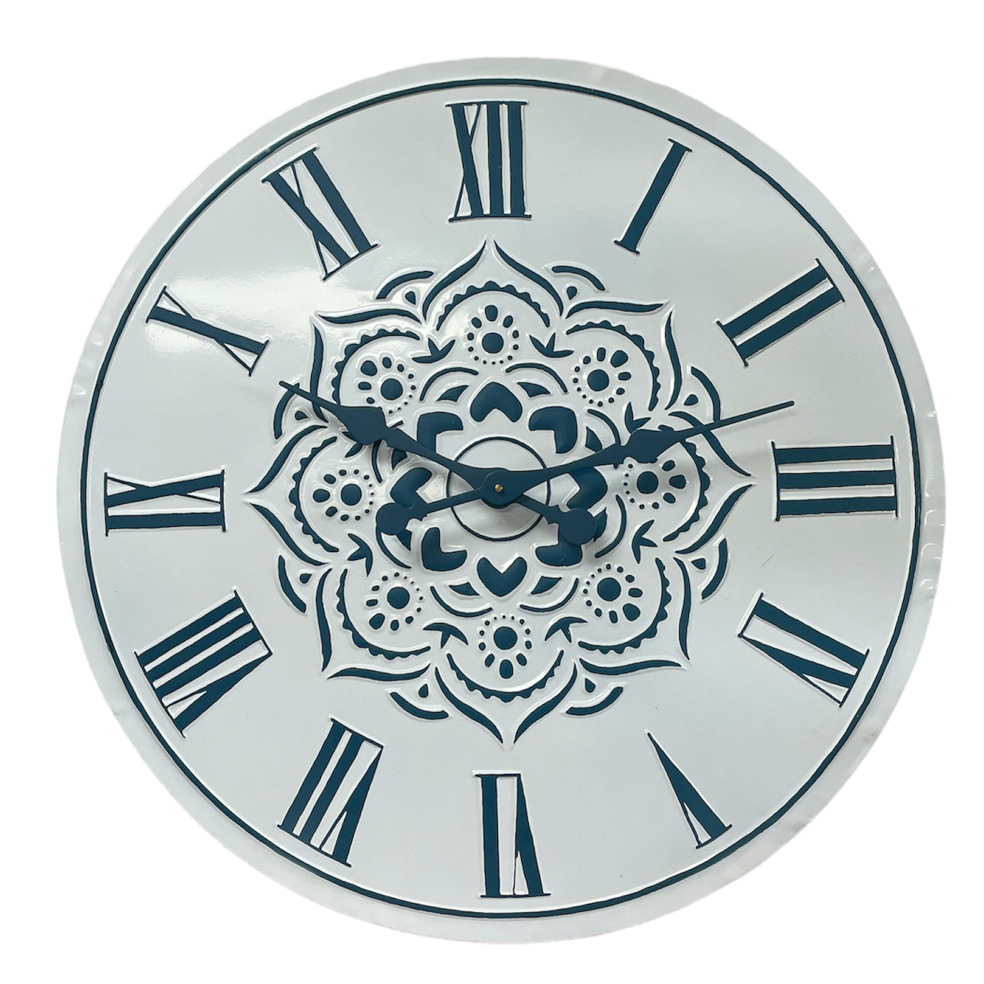 Blue & White Flower Clock