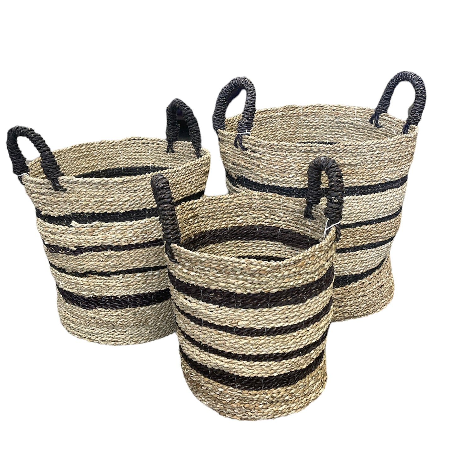 Black Striped Baskets