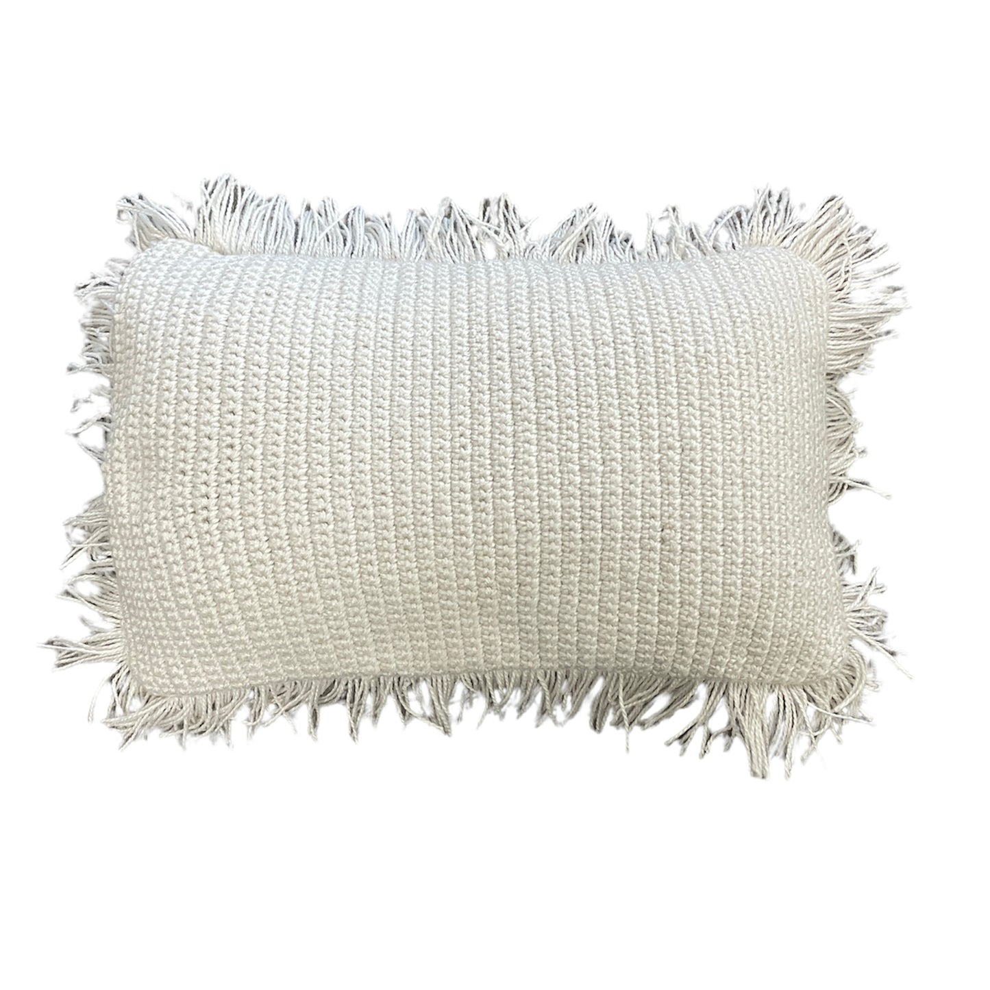 White Fringe Pillows