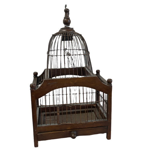 Vintage Wood Birdcage