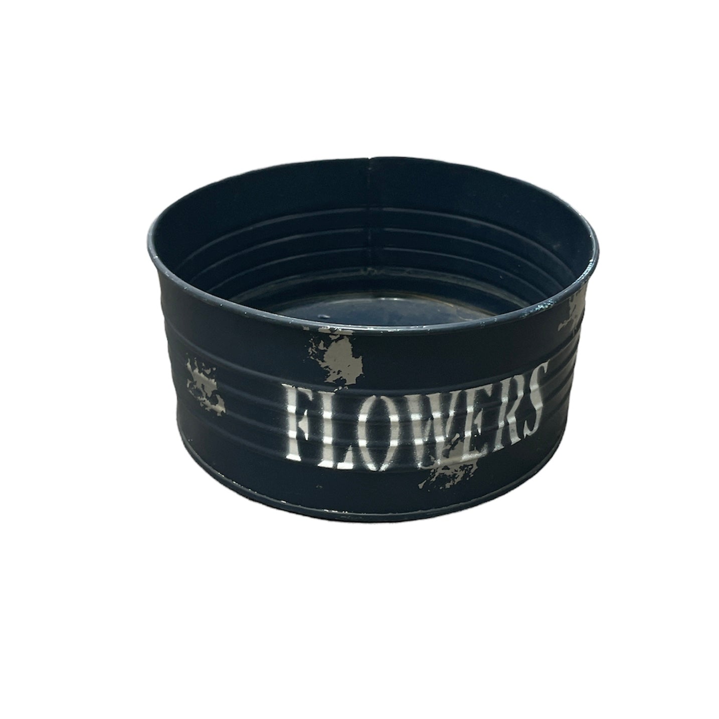 Navy Flowers Tin