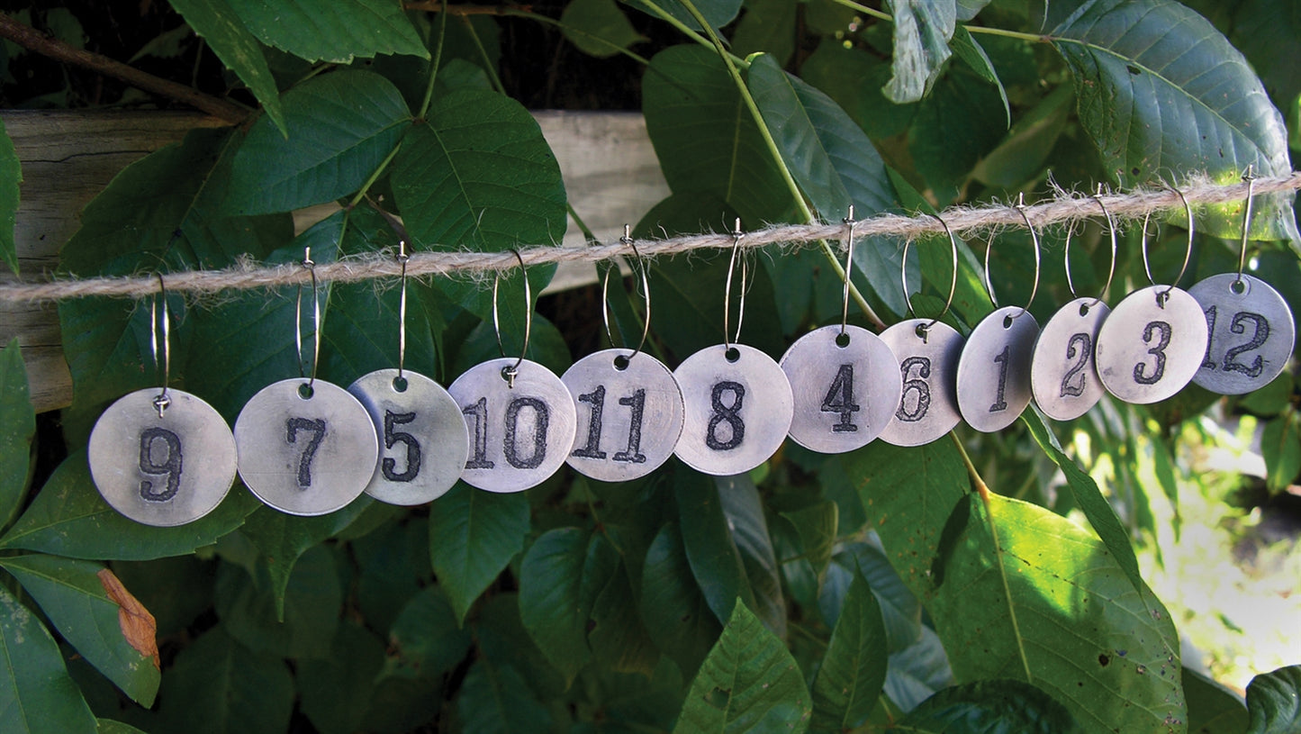 Wine Number Charms