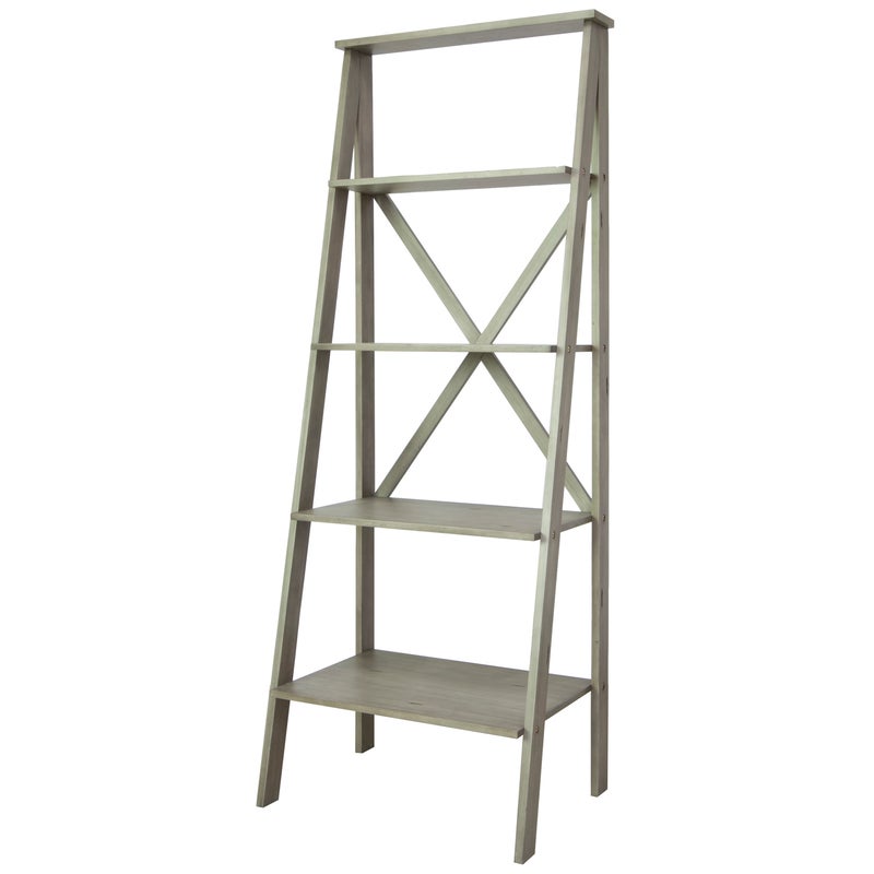 Grey Ladder Bookshelf