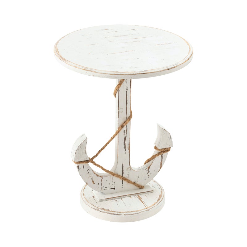 White Anchor Side Table