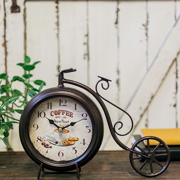 Coffee House Bike Table Clock