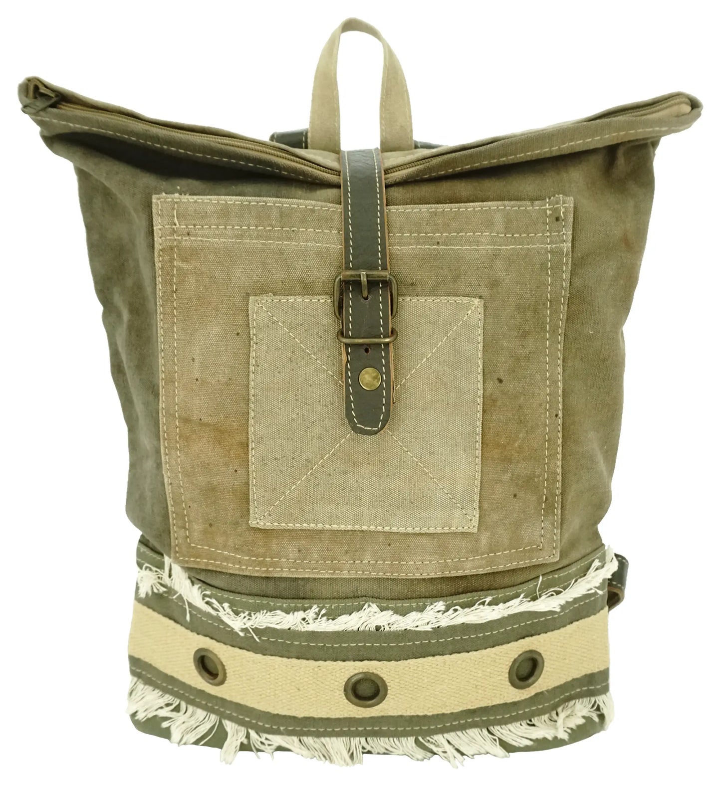 Recycled Tent Frayed Backpack