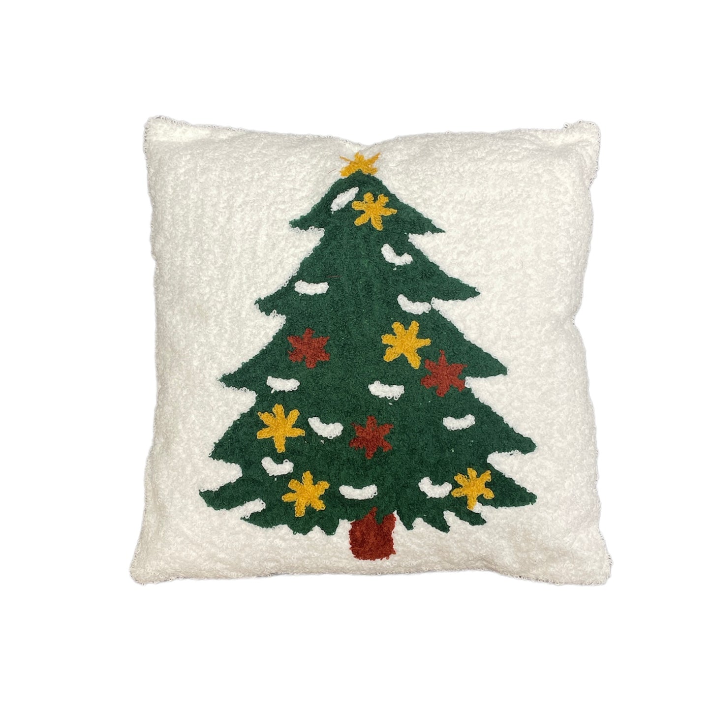 Christmas Tree White Pillow
