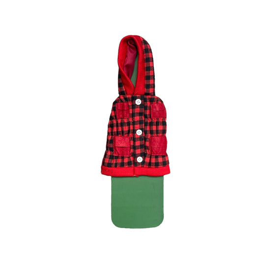 Red Plaid Coat Bottle Cover