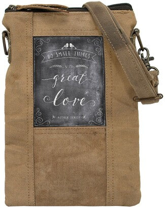 Small Things Great Love Recycled Tent Crossbody